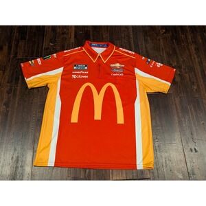 Chip Ganassi Racing Shirt Mens XL Red NASCAR Racing McDonald's Larson Pit Crew